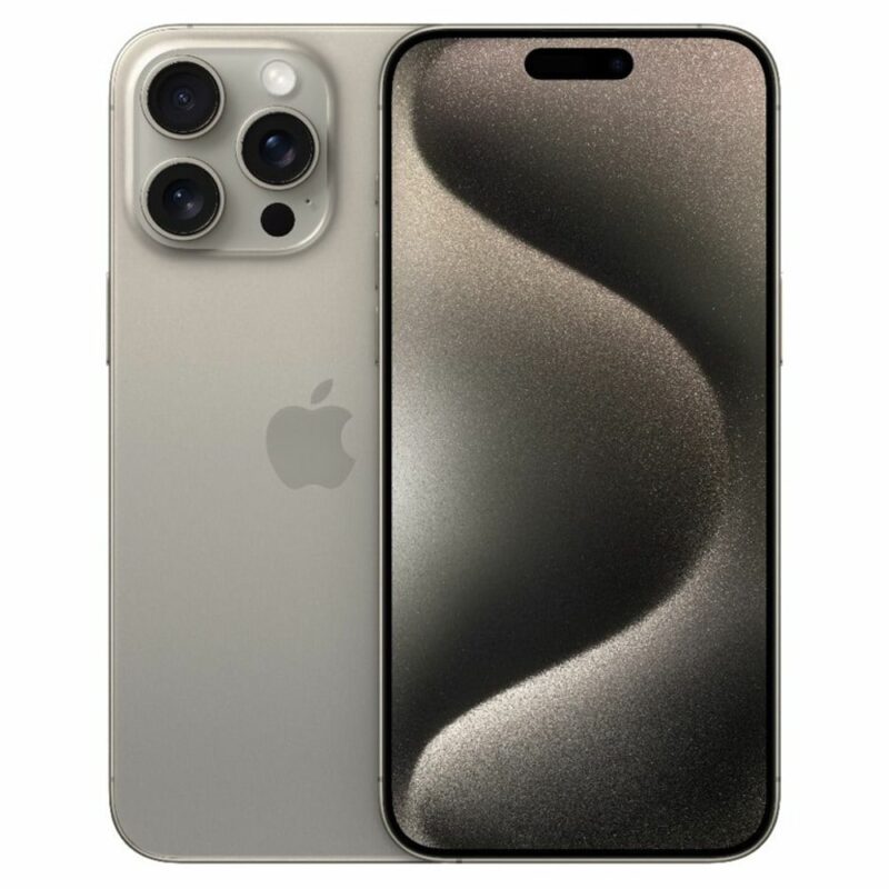 Смартфон Apple iPhone 15 Pro Max (сив), поддържа 2 sim карти, 6.7″ (17.01 cm) LTPO Super Retina XDR OLED дисплей, шестядрен Apple A17 Pro 3.78 GHz, 8GB RAM, 1TB Flash памет, 48.0 + 12.0 + 12.0 & 12.0 MPix … Намаления и отстъпки ЧеренПетък 3