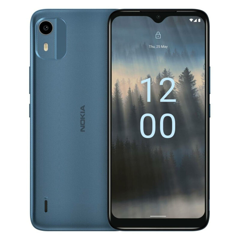 Смартфон Nokia C12 (син), поддържа 2 SIM карти, 6.3″ (16 cm), HD+ LED дисплей, осемядрен Unisoc 9863A1 1.6Ghz, 2GB RAM, 64GB Flash памет, 8 + 5 Mpix камери, Android, 177.4g Намаления и отстъпки ЧеренПетък 3