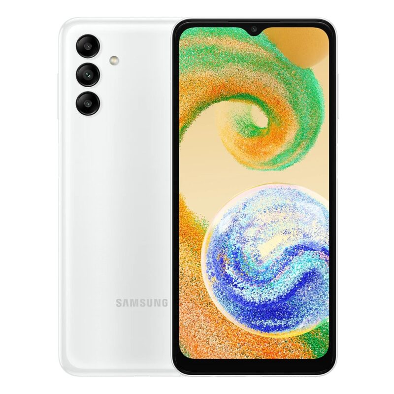 Смартфон Samsung SM-A047 Galaxy A04s (бял), поддържа 2 sim карти, 6.5″ (16.51 cm) PLS 90 Hz дисплей, осемядрен Exynos 850 2.0 GHz, 3GB RAM, 32GB Flash памет, 50.0 + 2.0 + 2.0 & 5.0 MPix камера … Намаления и отстъпки ЧеренПетък 3