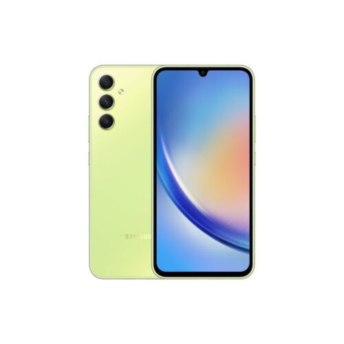 Смартфон Samsung Galaxy A34 (Awesome Lime), поддържа 2 sim карти, 6.6″ (16.76 cm) AMOLED 120Hz дисплей, осемядрен Mediatek MT6877V 2x 2.6GHz & 6x 2.0GHz, 8GB RAM, 256GB Flash памет, 48.0 + 8.0 + 5.0 & 13.0 … Намаления и отстъпки ЧеренПетък