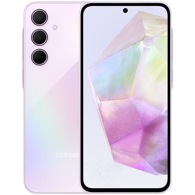 Смартфон Samsung Galaxy A35 5G (Awesome Lilac), поддържа 2 SIM карти, 6.6″ (16.76cm) Super AMOLED 120Hz дисплей, осемядрен Exynos 1380 4×2.4GHz & 4×2.0GHz, 8GB RAM, 256GB Flash памет(+microSD слот), 50 + … Намаления и отстъпки ЧеренПетък 3