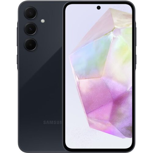 Смартфон Samsung Galaxy A35 5G (Awesome Navy), поддържа 2 SIM карти, 6.6″ (16.76cm) Super AMOLED 120Hz дисплей, осемядрен Exynos 1380 4×2.4GHz & 4×2.0GHz, 8GB RAM, 256GB Flash памет(+microSD слот), 50 + 8 … Намаления и отстъпки ЧеренПетък