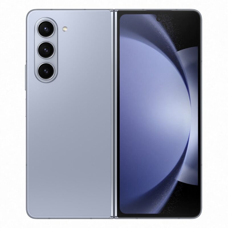 Смартфон Samsung Galaxy Z Fold5 (син), 7.6″ (19.3 cm) Foldable Dynamic AMOLED 2X дисплей, осемядрен SM8550 Snapdragon 8 Gen 2 3.36GHz, 12GB RAM, 512GB Flash памет, 50.0 MPix + 10.0 MPix + 12.0 MPix & 10.0 MPix + 4.0 … Намаления и отстъпки ЧеренПетък 3