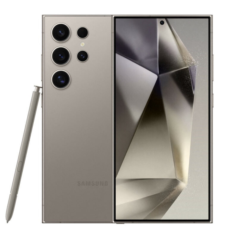 Смартфон Samsung Galaxy S24 Ultra (сив), поддържа 2 sim карти, 6.8″ (17.27 cm) Dynamic AMOLED 2X, 120Hz дисплей, осемядрен Snapdragon 8 Gen 3 3.39GHz, 12GB RAM, 256GB Flash памет, 200.0 + 50.0 + 10.0 + … Намаления и отстъпки ЧеренПетък 3