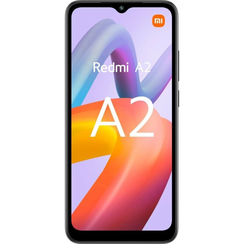 Смартфон Xiaomi Redmi A2 (черен), поддържа 2 SIM карти, 6.52″ (16.56cm) IPS LCD, осемядрен Mediatek Helio G36 (4x 2.2 GHz + 4x 1.7 GHz), 3GB RAM, 64GB ROM(+ microSD слот), 8 + 5 Мpix камера, Android 12 … Намаления и отстъпки ЧеренПетък 3