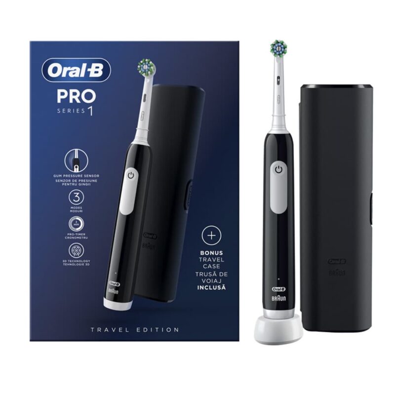 Ел. четка за зъби Oral-B Pro Series 1, 3 режима на работа, таймер, черна Намаления и отстъпки ЧеренПетък 3