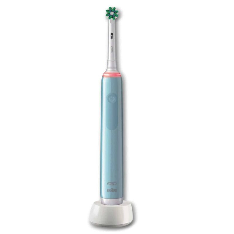 Ел. четка за зъби Oral-B Pro 3000 Cross Action, 3 режима на работа, таймер, време на работа до 56 минути, синя Намаления и отстъпки ЧеренПетък 3