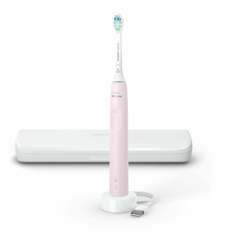 Ел. четка за зъби PHILIPS Sonicare 3100 series(HX3673/11), до 14 дни живот на батерията, до 31000 движения в /мин, бял Намаления и отстъпки ЧеренПетък 3