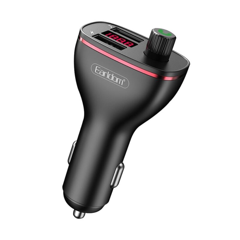 FM трансмитер Earldom ET-M58, Bluetooth 4.0, LCD дисплей, 2x USB-A, MicroSD слот, черен Намаления и отстъпки ЧеренПетък 3