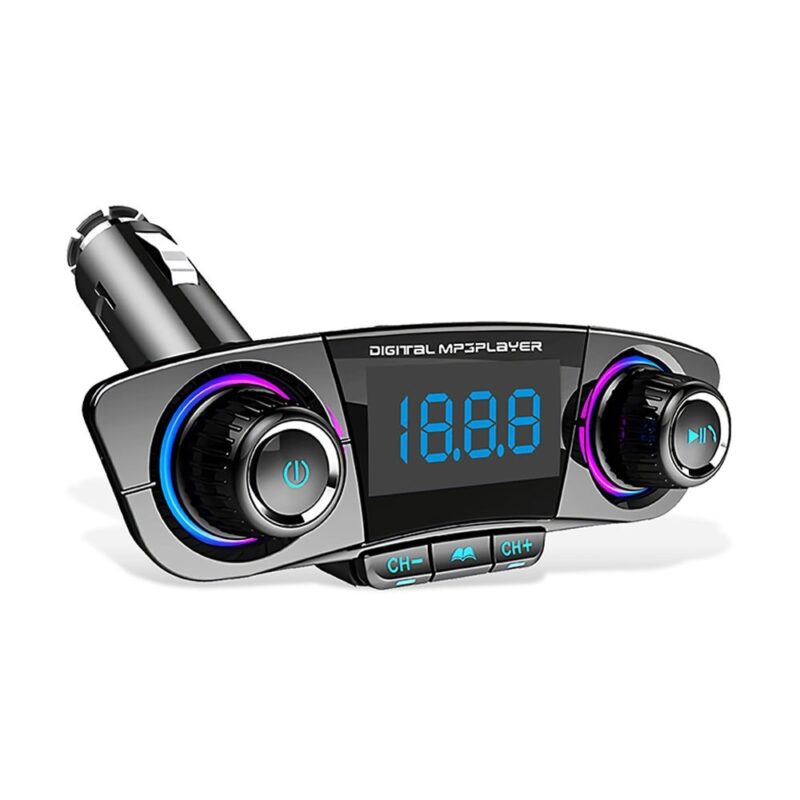 FM трансмитер Earldom ET-M60, Bluetooth 4.0, LCD дисплей, 1x USB-A, MicroSD слот, подсветка, черен Намаления и отстъпки ЧеренПетък 3