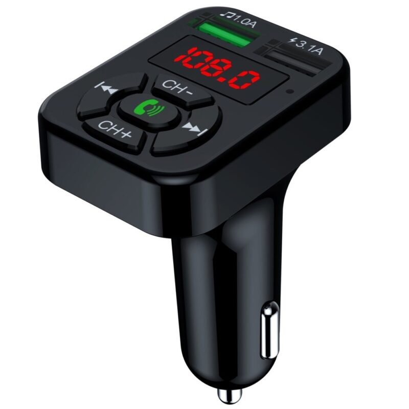 FM трансмитер HZ-BT-A9, 87.5MHz до 108.0MHz, Bluetooth, USB, черен Намаления и отстъпки ЧеренПетък 3