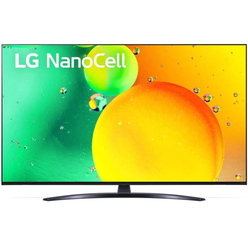Телевизор LG 65NANO763QA, 65″ (165.1 cm) 4K/UHD Smart TV, HDR, DVB-T2/C/S2, 3x HDMI, 2x USB, Wi-Fi, LAN, Bluetooth Намаления и отстъпки ЧеренПетък 3