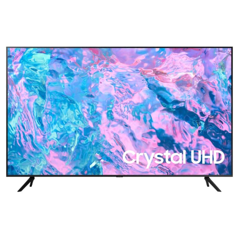 Samsung UE43CU7172 Кристално ясни цветове, които оживяват  PurColorФина настройка на цветовете за жива и реалистична картинаTeхнологията PurColor позволява на телевизора да пресъздаде широка палитра от цветове,така че съдържанието, което гледаш, да бъде предадено оптимално на ... / / Телевизор Samsung UE-43CU717 (2023), 43" (109.22 cm) 4K/UHD LED Smart TV, HDR, DVB-T2/C/S2, LAN, Wi-Fi, Bluetooth, 3x HDMI, 1x USB