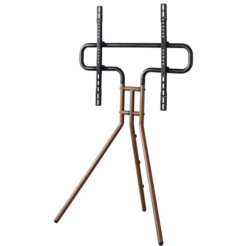 Стойка за телевизор Hama Easel design 118092, за екран от 37″ – 75″, VESA до 600×400, до 40kg, мобилна, черно-кафява Намаления и отстъпки ЧеренПетък 3