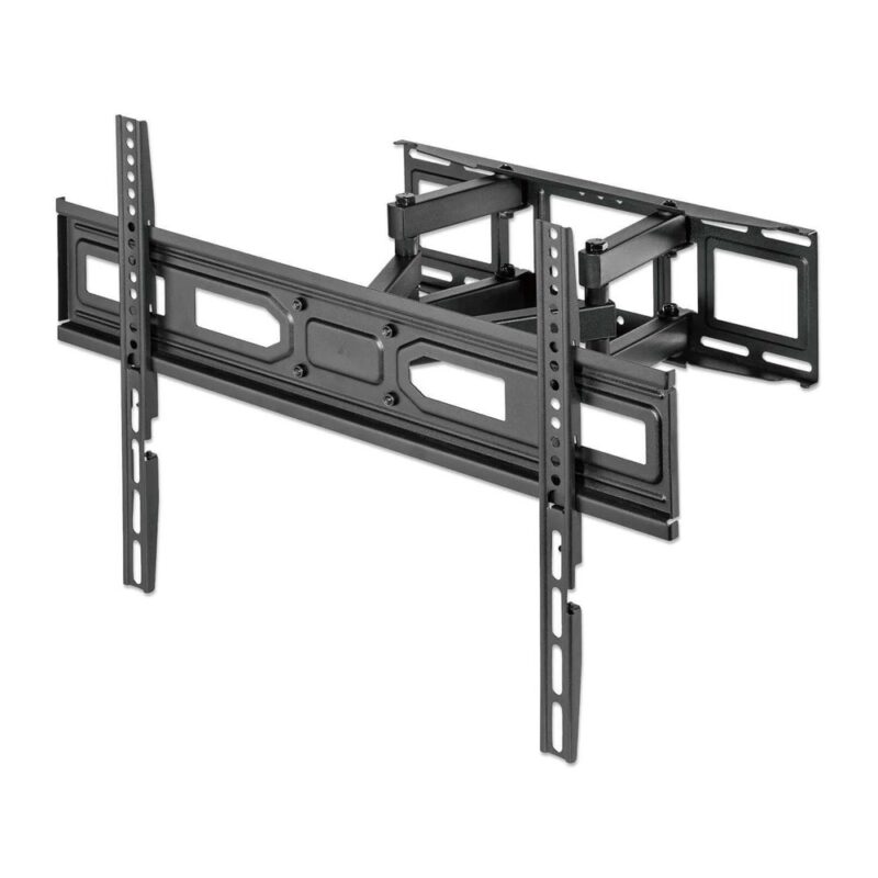 Стойка за телевизор Manhattan 462440, за стена, за екрани от 37 до 80″, VESA до 600×400, до 40kg, регулируема, черна Намаления и отстъпки ЧеренПетък 3