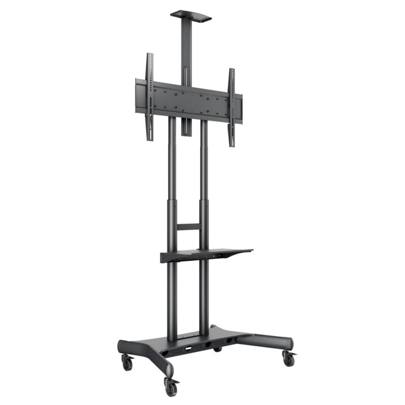 Стойка за телевизор Multibrackets MB4627, за под, до 55-80″, VESA до 800×500, до 90kg, регулируема, с колела, черна Намаления и отстъпки ЧеренПетък 3