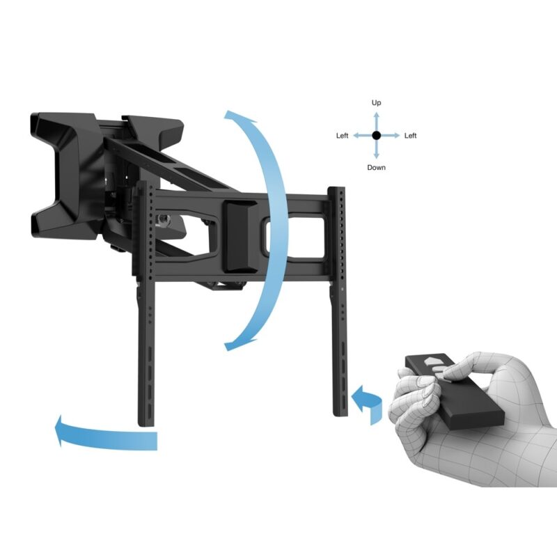 Стойка за телевизор Multibrackets MB9615, за стена, за екрани от 37 до 70″, VESA до 600×400, до 35кг, електрическа, регулируема, черна Намаления и отстъпки ЧеренПетък 3
