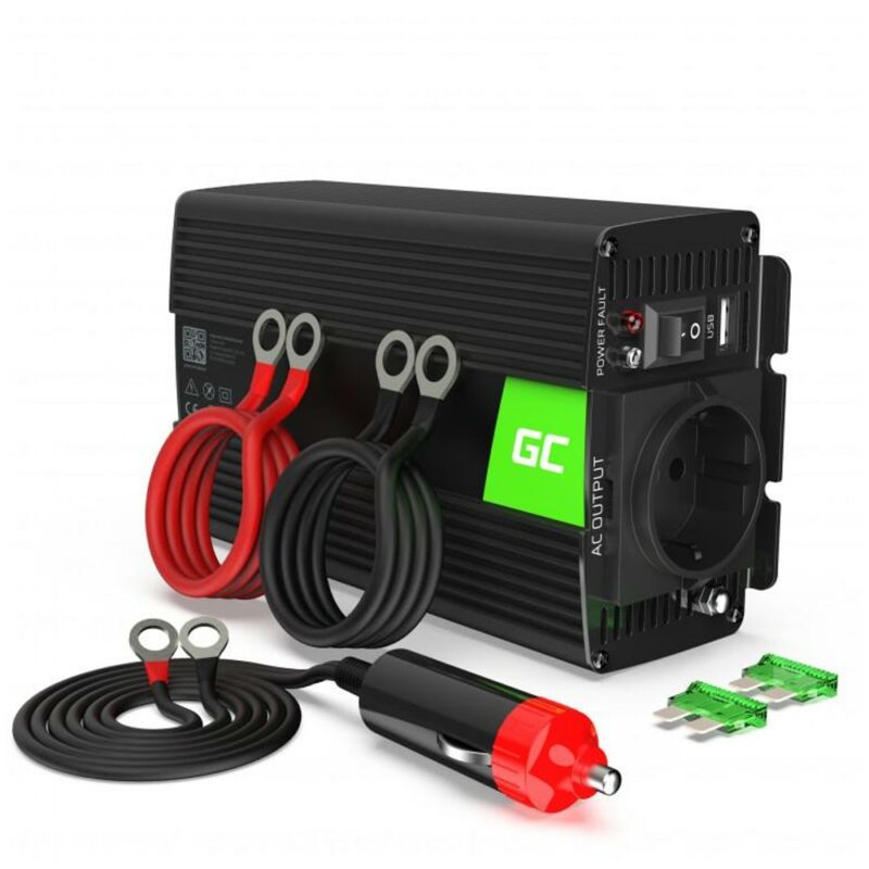 Инвертор Green Cell INV01, 300W, от DC 12V към AC 230V, модифицирана синусоида, за кола Намаления и отстъпки ЧеренПетък 3