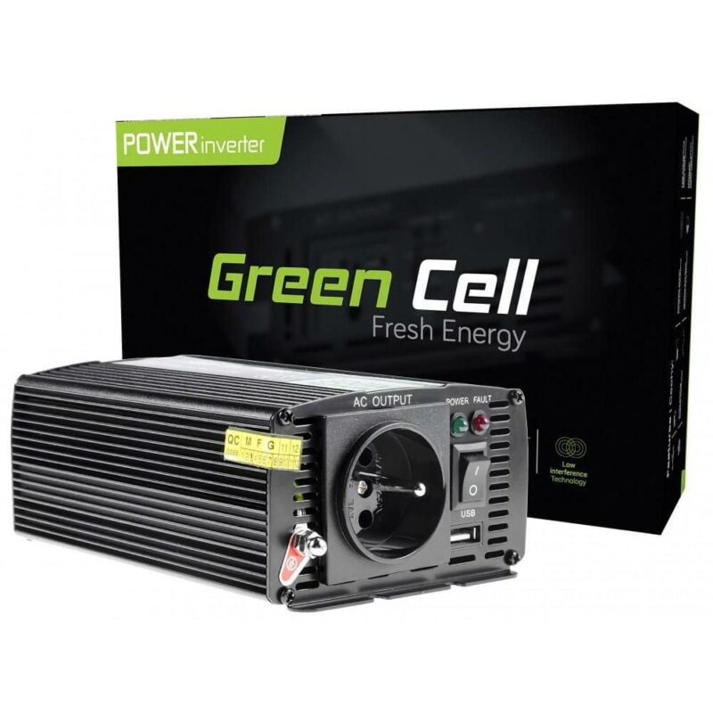 Инвертор Green Cell INV02, 300W, от DC 24V към AC 230V, модифицирана синусоида, за кола Намаления и отстъпки ЧеренПетък 3