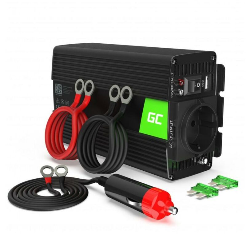 Инвертор Green Cell INV14, 300W, от DC 24V към AC 230V, 1x USB-A, чиста синусоида, за кола Намаления и отстъпки ЧеренПетък 3
