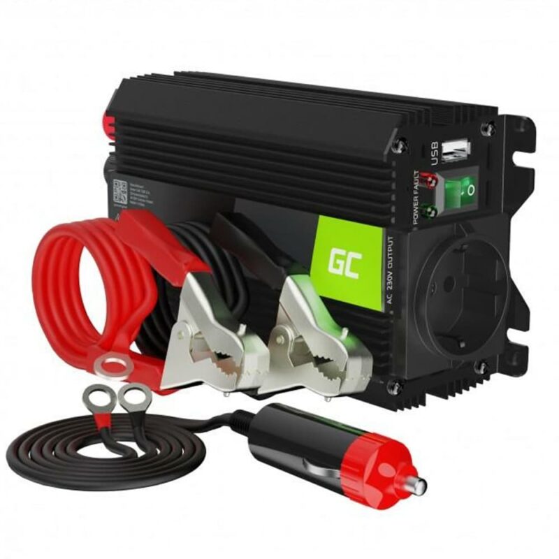 Инвертор Green Cell INVGC01, 300W, от DC 12V към AC 230V, 1x USB-A, модифицирана синусоида, за кола Намаления и отстъпки ЧеренПетък 3