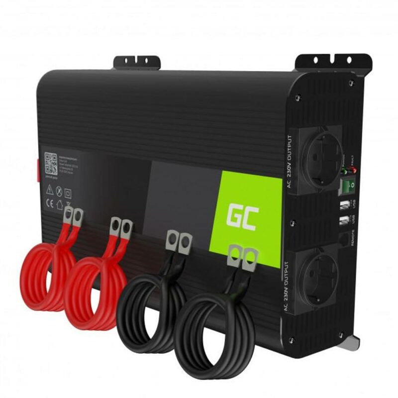 Инвертор Green Cell INV18, 2000W, от DC 12V към AC 230V, 1x USB-A, чиста синусоида, за кола Намаления и отстъпки ЧеренПетък 3