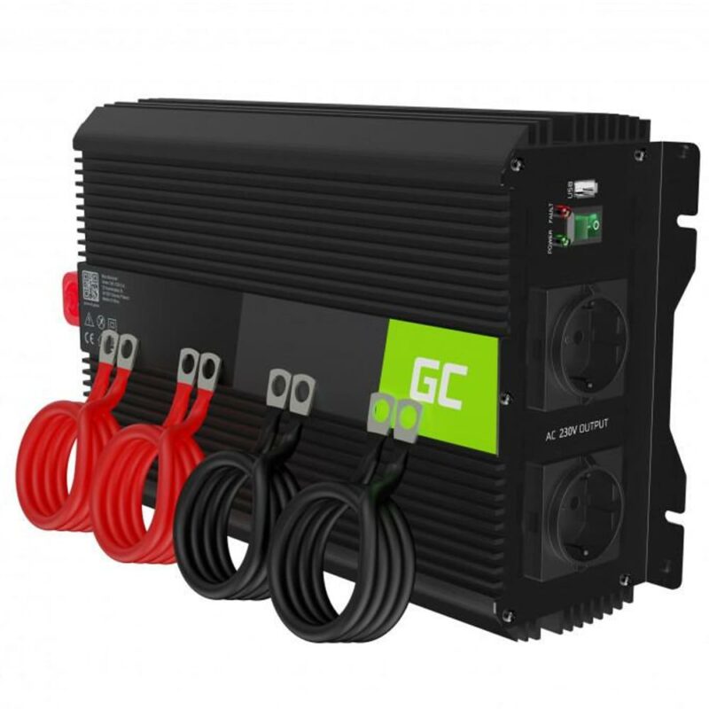 Инвертор Green Cell INVGC12, 3000W, от DC 12V към AC 230V, 1x USB-A, модифицирана синусоида, за кола Намаления и отстъпки ЧеренПетък 3