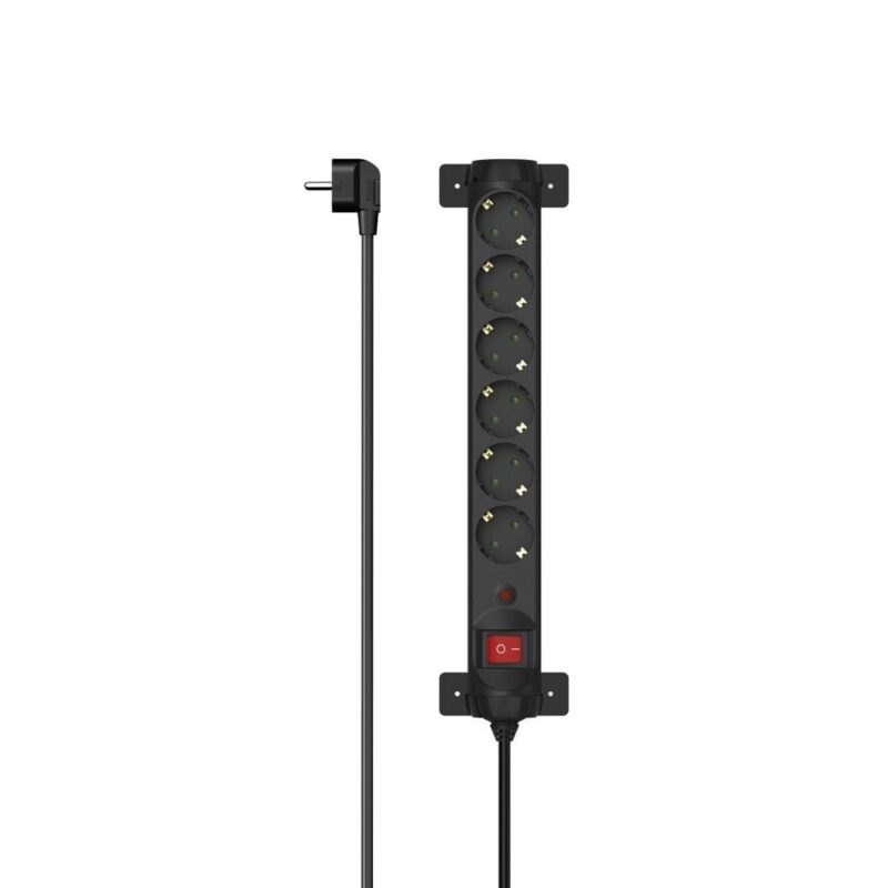 Разклонител Hama 223161, 6 гнезда, 1.4m кабел, 3500W, защита от пренапрежение, защита за деца, черен Намаления и отстъпки ЧеренПетък 3