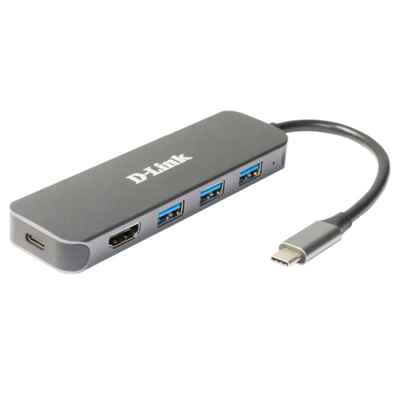 Докинг станция D-Link DUB-2333, от USB C към 1x USB C(PD), 3x USB A, 1x HDMI, сива Намаления и отстъпки ЧеренПетък 3