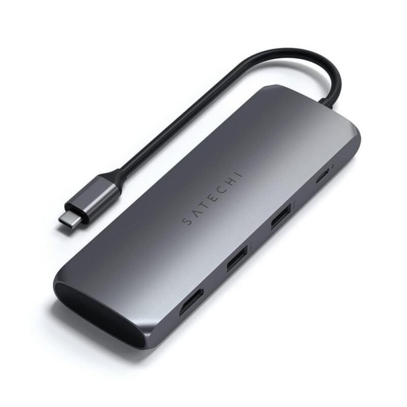 Докинг станция Satechi ST-UCHSEM Type-C, от USB C към 1x USB C(PD), 2x USB A, 1x HDMI, 1x M.2 SATA, сребриста Намаления и отстъпки ЧеренПетък 3