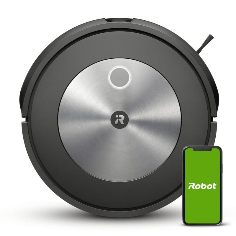 Прахосмукачка IRobot Roomba J7 (J715840), робот, 400ml капацитет на контейнера, до 120 мин. време на работа, тристепенна AeroForce система, черна Намаления и отстъпки ЧеренПетък 3