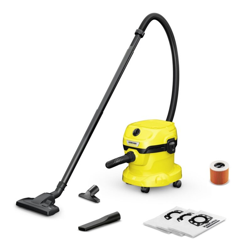 Прахосмукачка Karcher WD 2 Plus V-12/6/18/C Home, с торба, 1000W, за сухо и мокро почистване, 12 л. капацитет на контейнера, жълта Намаления и отстъпки ЧеренПетък 3