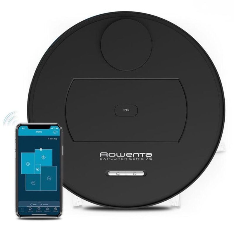 Прахосмукачка Rowenta RR7675WH, робот, 0.4 л. капацитет на контейнера, до 150 минути време на работа, стандартен филтър, функция Auto Boost, черна Намаления и отстъпки ЧеренПетък 3