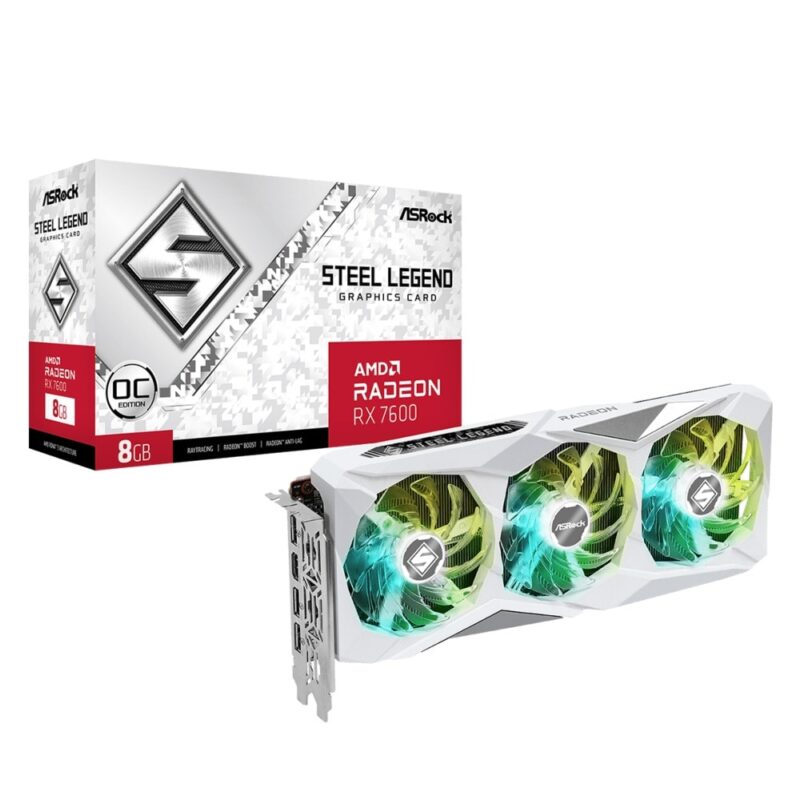 Видео карта AMD Radeon RX 7600, 8GB, ASRock Steel Legend OC, PCI-E 4.0, GDDR6, 128-bit, DisplayPort, HDMI Намаления и отстъпки ЧеренПетък 3