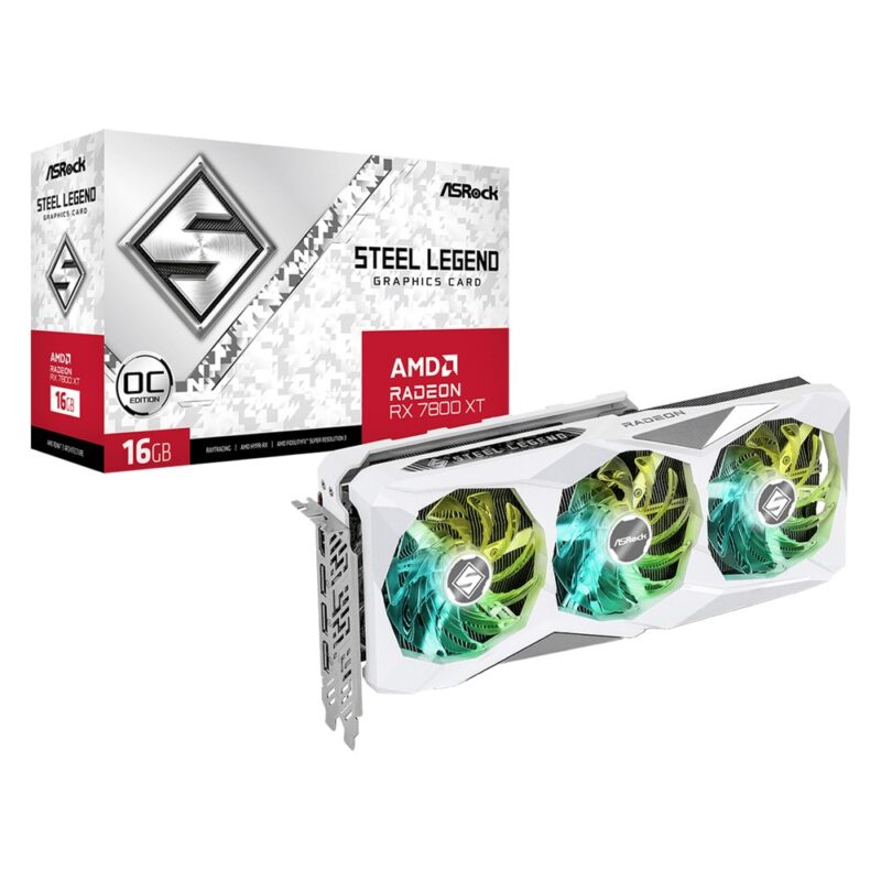 Видео карта AMD Radeon RX 7800 XT, 16GB, ASRock Steel Legend OC, PCI-E 4.0, GDDR6, 256-bit, DisplayPort, HDMI Намаления и отстъпки ЧеренПетък 3