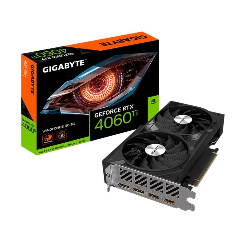 Видео карта Nvidia GF RTX 4060 Ti, 8GB, Gigabyte Windforce, OC, PCI-E 4.0, GDDR6, 128-bit, DisplayPort, HDMI Намаления и отстъпки ЧеренПетък 3