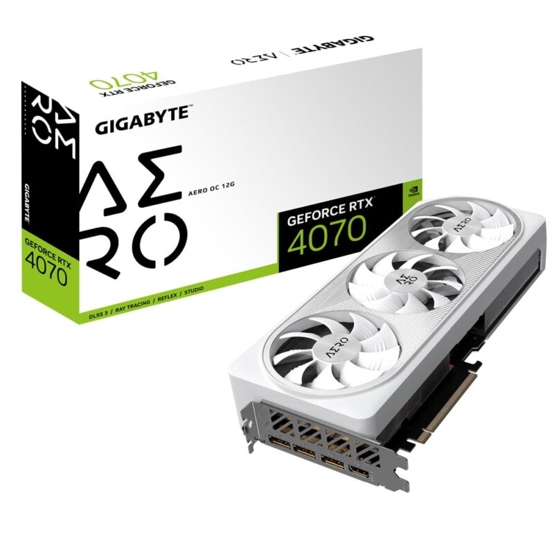 Видео карта Nvidia GF RTX 4070, 12GB, Gigabyte AERO OC, PCI-E 4.0, GDDR6X, 192-bit, HDMI, DisplayPort Намаления и отстъпки ЧеренПетък 3