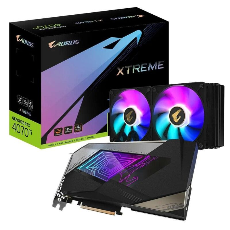 Видео карта Nvidia GF RTX 4070 Ti, 12GB, Gigabyte Aorus Xtreme Waterforce, PCI-E 4.0, GDDR6X, 192-bit, DisplayPort, HDMI Намаления и отстъпки ЧеренПетък 3