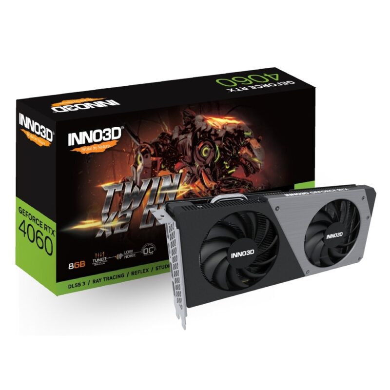 Видео карта Nvidia GF RTX 4060, 8GB, Inno3D Twin X2 OC, PCI-E 4.0, GDDR6, 128-bit, DisplayPort, HDMI Намаления и отстъпки ЧеренПетък 3