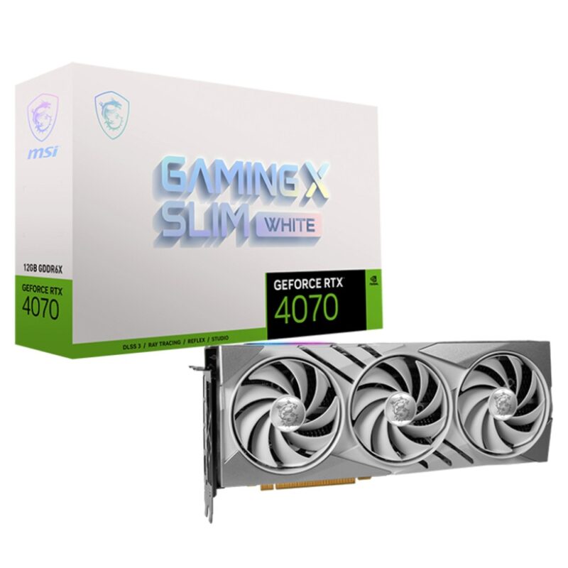 Видео карта Nvidia GF RTX 4070, 12GB, MSI Gaming X Slim White, PCI-E 4.0, GDDR6X, 192-bit, DisplayPort, HDMI Намаления и отстъпки ЧеренПетък 3