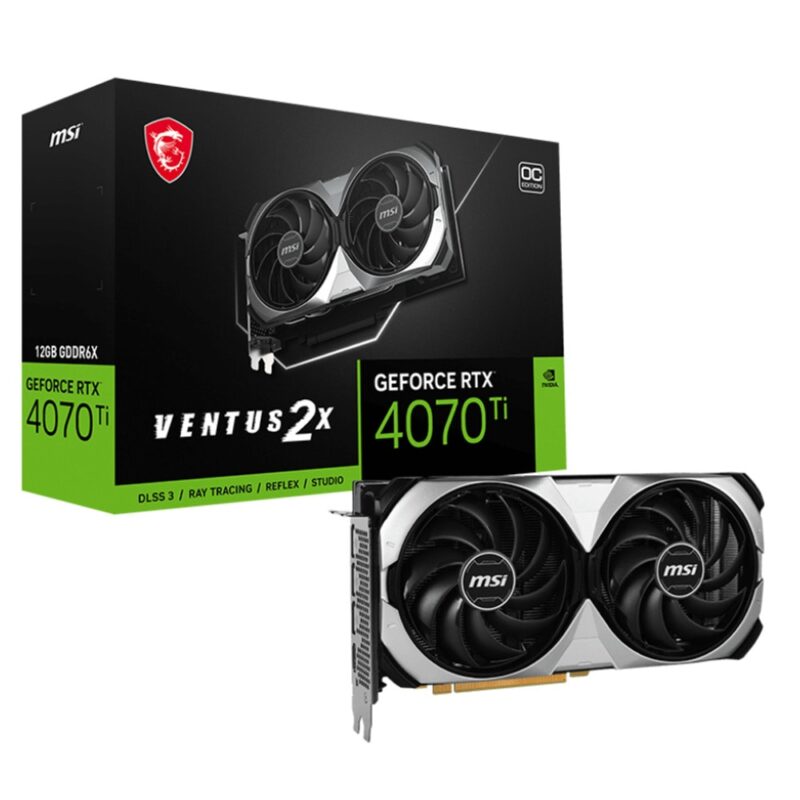 Видео карта Nvidia GF RTX 4070 Ti, 12GB, MSI Ventus 2X OC, PCI-E 4.0, GDDR6X, 192-bit, DisplayPort, HDMI Намаления и отстъпки ЧеренПетък 3