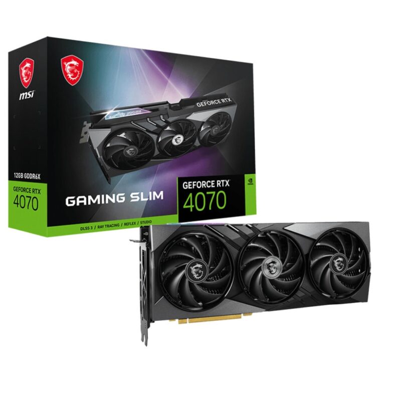 Видео карта Nvidia GF RTX 4070, 12GB, MSI Gaming Slim, PCI-E 4.0, GDDR6X, 192-bit, DisplayPort, HDMI Намаления и отстъпки ЧеренПетък 3
