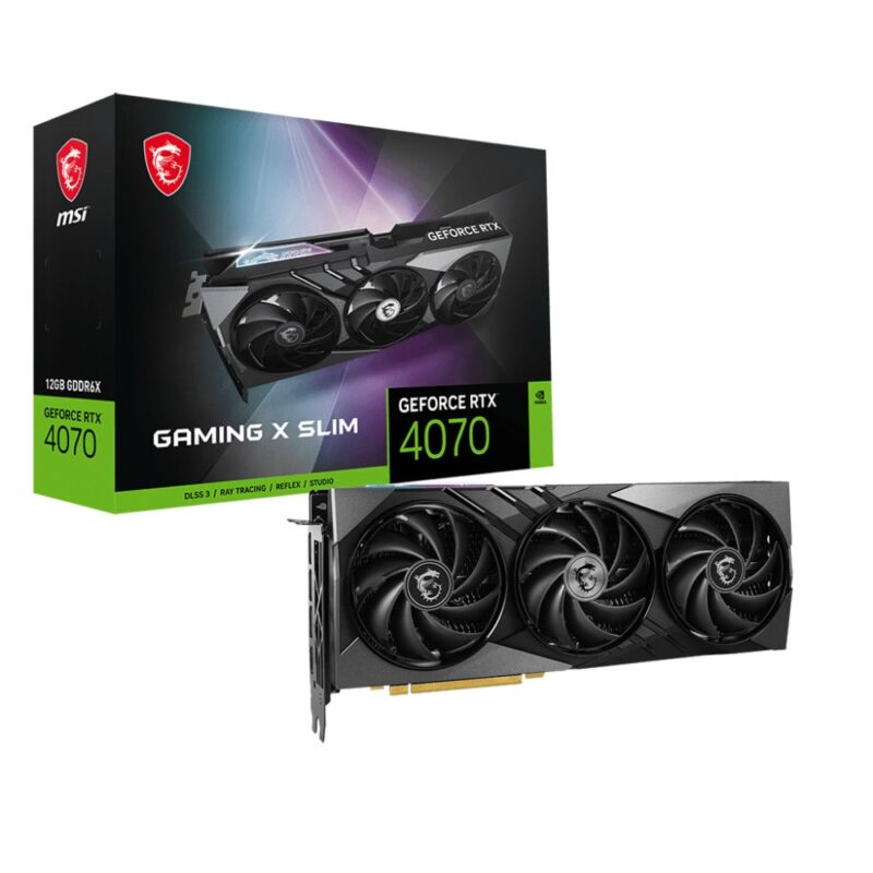 Видео карта Nvidia GF RTX 4070, 12GB, MSI Gaming X Slim, PCI-E 4.0, GDDR6X, 192-bit, DisplayPort, HDMI Намаления и отстъпки ЧеренПетък 3