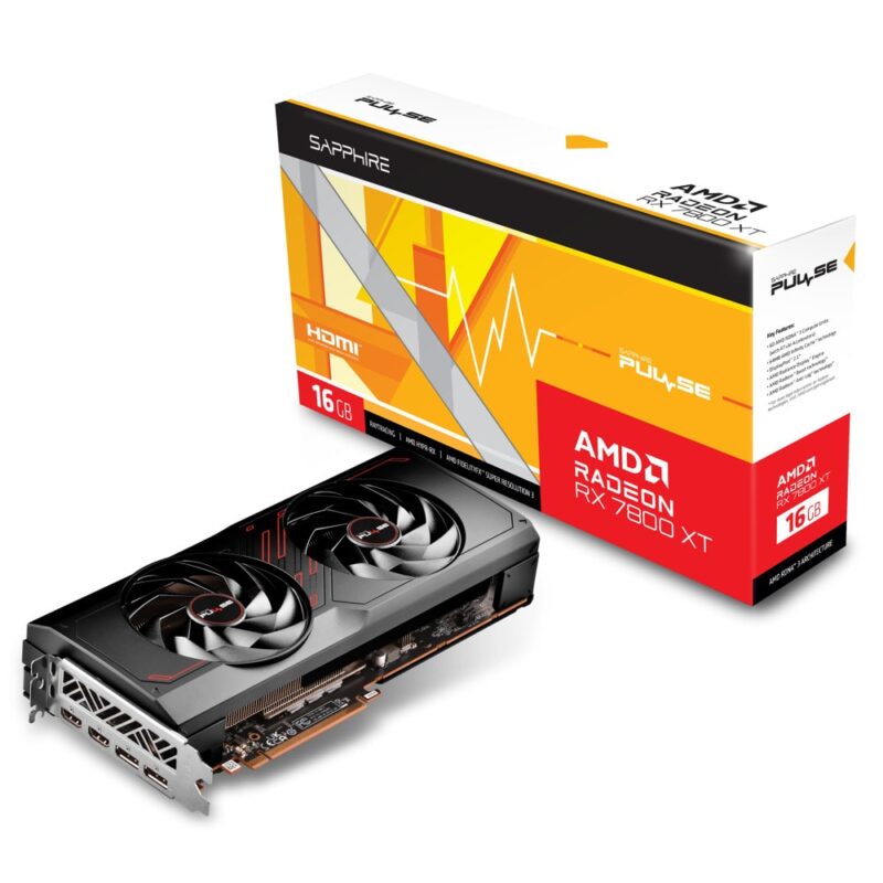 Видео карта AMD Radeon RX 7800 XT, 16GB, Sapphire Pulse, PCI-E 4.0, GDDR6, 256-bit, DisplayPort, HDMI Намаления и отстъпки ЧеренПетък 3