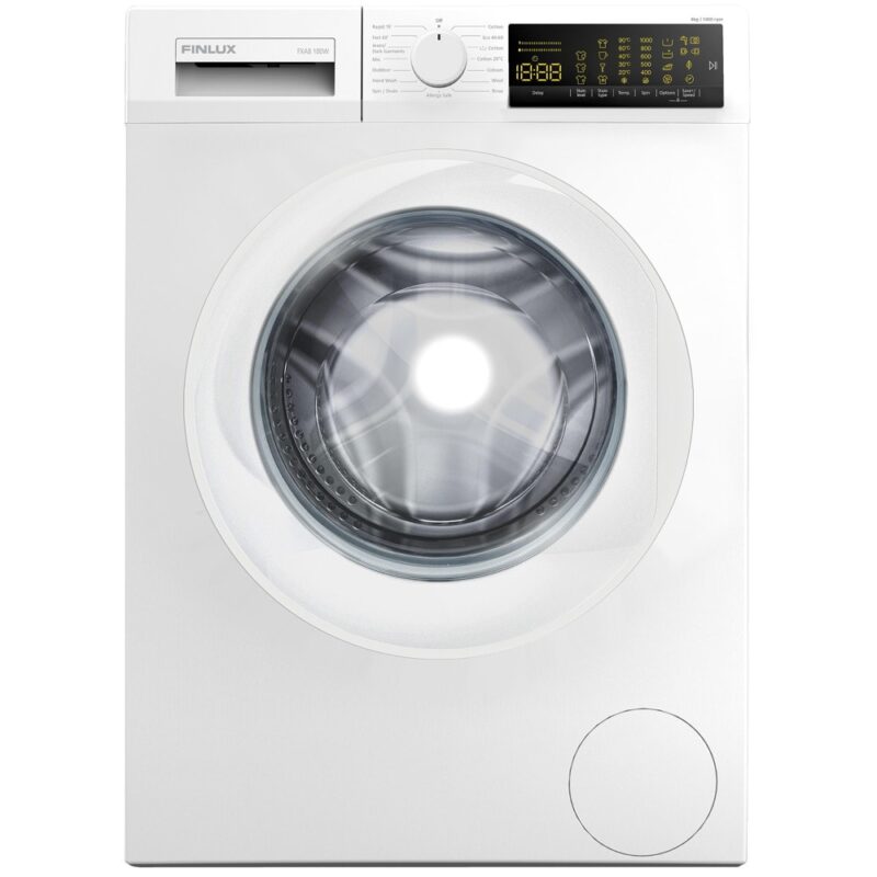 Пералня Finlux FXA8, клас D, 8 кг. капацитет, 1000 оборота в минута, 15 програми, 60cm, LED дисплей, бяла Намаления и отстъпки ЧеренПетък 3