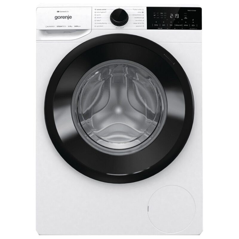 Перална машина Gorenje WNA94ARWIFI, клас A, 9 кг. капацитет, 1400 оборота в минута, 15 програми, свободностояща, 60 cm, бяла Намаления и отстъпки ЧеренПетък 3