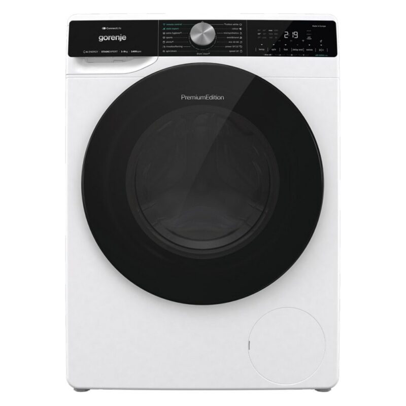 Перална машина Gorenje WNS94ATWIFI, клас A, 9 кг. капацитет, 1400 оборота в минута, 15 програми, свободностояща, 60 cm. ширина, WaveActive барабан, бяла Намаления и отстъпки ЧеренПетък 3