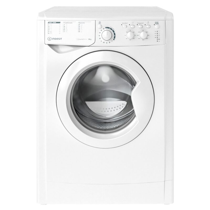 Перална машина Indesit EWC 81483 W EU, клас D, 8 кг. капацитет, 1400 оборота в минута, 16 програми, свободностояща, 60 cm, бяла Намаления и отстъпки ЧеренПетък 3