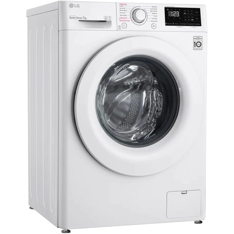Перална машина LG F2WV3S7S3E, клас D, 7 кг. капацитет, 1200 оборота в минута, 14 програми, свободностояща, 60 cm, бяла Намаления и отстъпки ЧеренПетък 3