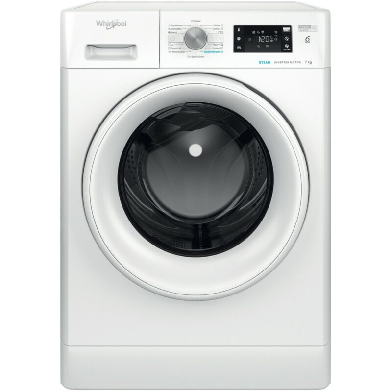 Перална машина Whirlpool FFB 7459 WV EE, 7 кг. капацитет, 1400 оборота в минута, 14 програми, свободностояща, 59.5 cm, бяла Намаления и отстъпки ЧеренПетък 3